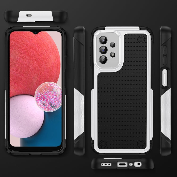 For Samsung Galaxy A13 4G PC + TPU Shockproof Protective Phone Case(White+Black)