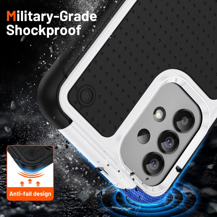 For Samsung Galaxy A13 4G PC + TPU Shockproof Protective Phone Case(White+Black)