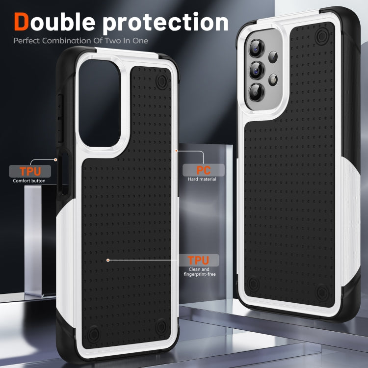 For Samsung Galaxy A13 4G PC + TPU Shockproof Protective Phone Case(White+Black)
