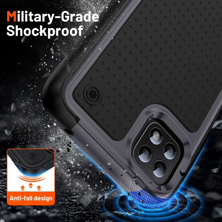 For Samsung Galaxy A22 5G PC + TPU Shockproof Protective Phone Case(Grey+Black)
