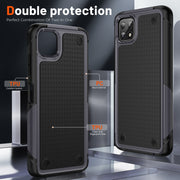 For Samsung Galaxy A22 5G PC + TPU Shockproof Protective Phone Case(Grey+Black)