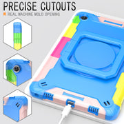 For Lenovo Tab M10 Plus 10.6 3rd Gen 2022 Silicone + PC Bracelet Holder Tablet Case(Camouflage + Blue)