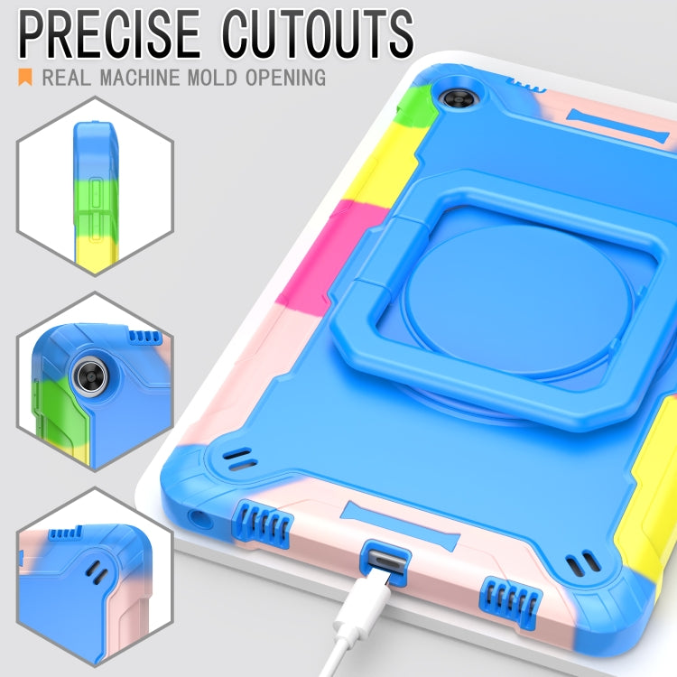 For Lenovo Tab M10 Plus 10.6 3rd Gen 2022 Silicone + PC Bracelet Holder Tablet Case(Camouflage + Blue)