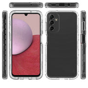 For Samsung Galaxy A14 4G / A14 5G Integrated Transparent Gradient Color TPU + PC + PET Protective Phone Case(Pink)
