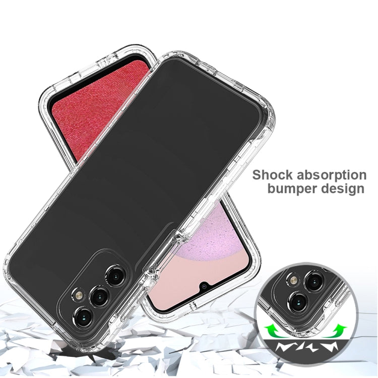 For Samsung Galaxy A14 4G / A14 5G Integrated Transparent Gradient Color TPU + PC + PET Protective Phone Case(Pink)