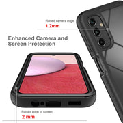 For Samsung Galaxy A14 5G Two-layer Integrated Transparent TPU + PC + PET Protective Phone Case(Black)