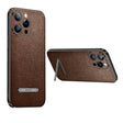 For iPhone 13 Pro SULADA Invisible Bracket Leather Back Cover Phone Case(Brown) - iPhone 13 Pro Cases by SULADA | Online Shopping South Africa | PMC TechLife | Buy Now Pay Later Mobicred