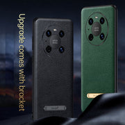 For Huawei Mate 40 Pro SULADA Invisible Bracket Leather Back Cover Phone Case(Dark Green)