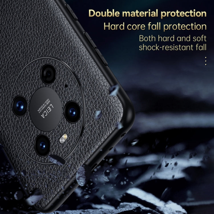 For Huawei Mate 40 Pro SULADA Invisible Bracket Leather Back Cover Phone Case(Dark Green)