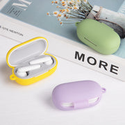 For Huawei FreeBuds SE Pure Color Bluetooth Earphone Silicone Case with Hook(Pink)
