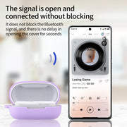 For Huawei FreeBuds SE Pure Color Bluetooth Earphone Silicone Case with Hook(Sky Blue)