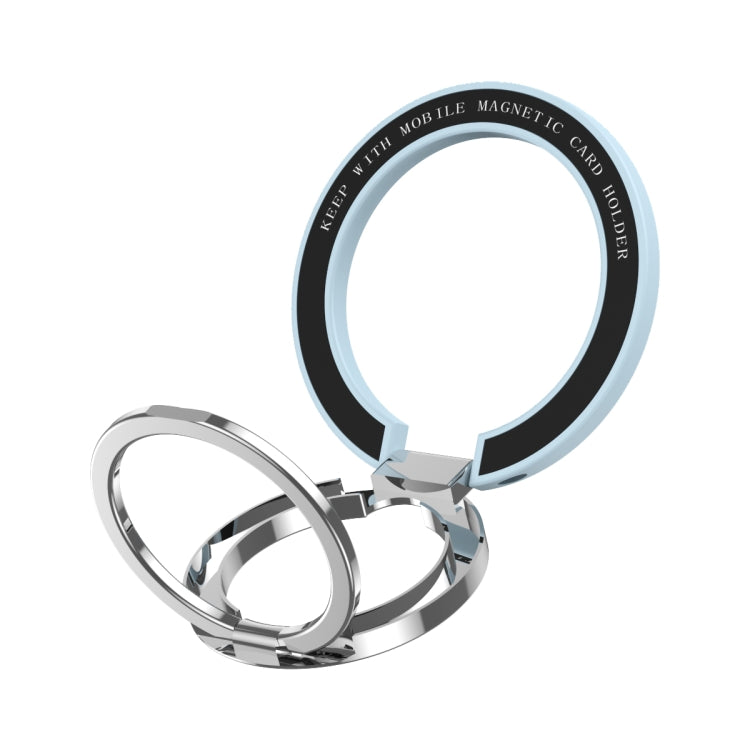 Car Magnetic Dual Axis Ring Phone Holder(Bright Sky Blue)