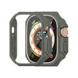 For Apple Watch Ultra 49mm Mijobs Ultra-thin Bezel PC Watch Case(khaki Green) - Watch Cases by MIJOBS