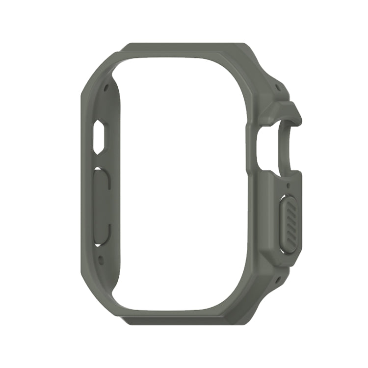 For Apple Watch Ultra 49mm Mijobs Ultra-thin Bezel PC Watch Case(khaki Green) - Watch Cases by MIJOBS