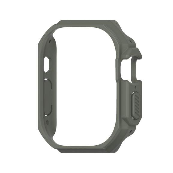 For Apple Watch Ultra 49mm Mijobs Ultra-thin Bezel PC Watch Case(khaki Green) - Watch Cases by MIJOBS
