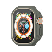 For Apple Watch Ultra 49mm Mijobs Ultra-thin Bezel PC Watch Case(khaki Green) - Watch Cases by MIJOBS