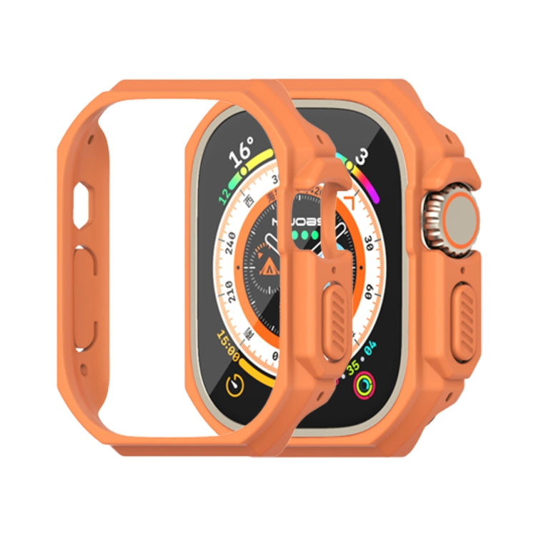 For Apple Watch Ultra 49mm Mijobs Ultra-thin Bezel PC Watch Case(Orange) - Watch Cases by MIJOBS