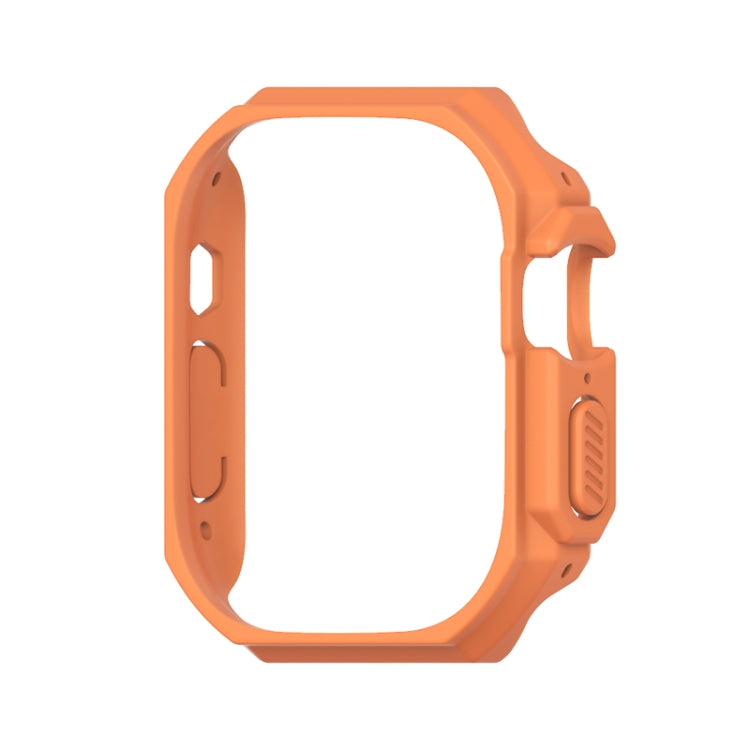 For Apple Watch Ultra 49mm Mijobs Ultra-thin Bezel PC Watch Case(Orange) - Watch Cases by MIJOBS