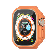 For Apple Watch Ultra 49mm Mijobs Ultra-thin Bezel PC Watch Case(Orange) - Watch Cases by MIJOBS