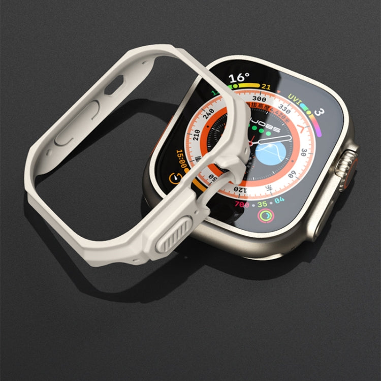 For Apple Watch Ultra 49mm Mijobs Ultra-thin Bezel PC Watch Case(khaki Green) - Watch Cases by MIJOBS