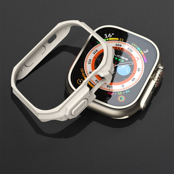 For Apple Watch Ultra 49mm Mijobs Ultra-thin Bezel PC Watch Case(khaki Green) - Watch Cases by MIJOBS