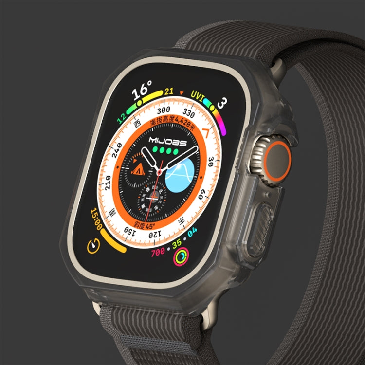 For Apple Watch Ultra 49mm Mijobs Ultra-thin Bezel PC Watch Case(khaki Green) - Watch Cases by MIJOBS