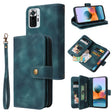 For Xiaomi Redmi Note 10 Pro 4G Multifunctional Card Slot Zipper Wallet Leather Phone Case(Blue) - Xiaomi Cases by PMC TechLife | Online Shopping South Africa | PMC TechLife | Buy Now Pay Later Mobicred