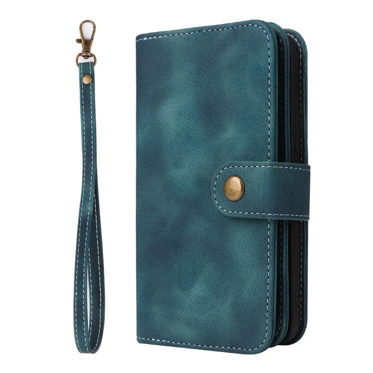 For Xiaomi Redmi Note 10 Pro 4G Multifunctional Card Slot Zipper Wallet Leather Phone Case(Blue)