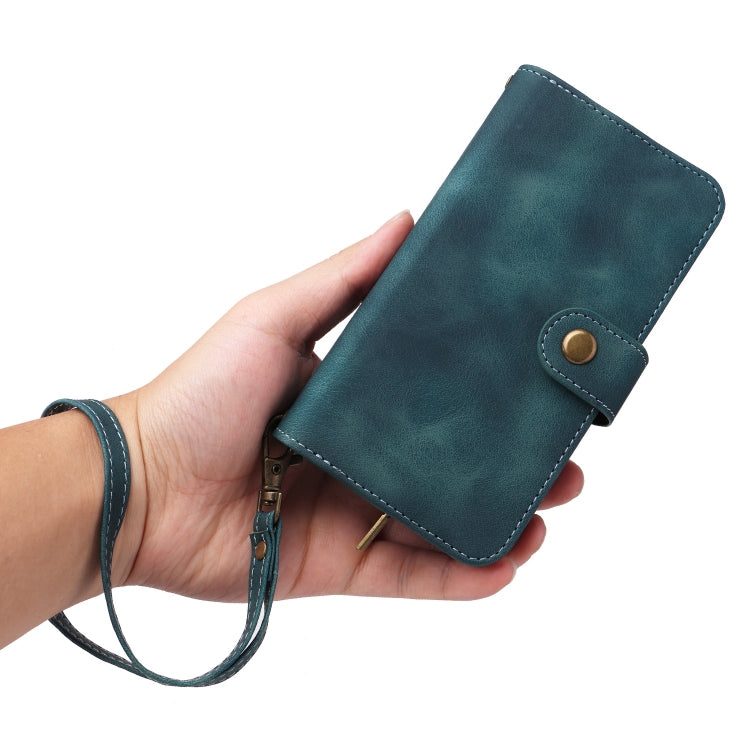 For Xiaomi Redmi Note 10 Pro 4G Multifunctional Card Slot Zipper Wallet Leather Phone Case(Blue)
