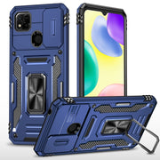 For Xiaomi Redmi 9C / 10A Armor PC + TPU Camera Shield Phone Case(Navy Blue)