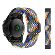 Compatible with Garmin Fenix 7 Adjustable Nylon Braided Elasticity Watch Band(Colorful Denim) - free shipping - PMC TechLife - Order now!
