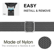 Compatible with Garmin Fenix 7 Adjustable Nylon Braided Elasticity Watch Band(Blue)