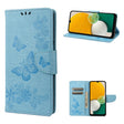 For Samsung Galaxy A54 5G Butterfly Embossed Horizontal Flip Leather Phone Case(Blue) - free shipping - PMC TechLife - Order now!