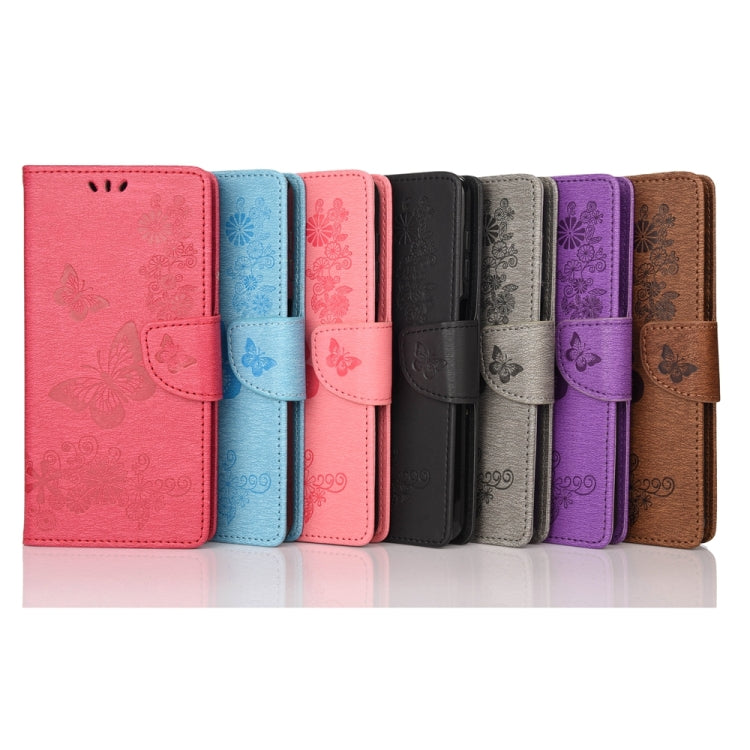 For Samsung Galaxy A54 5G Butterfly Embossed Horizontal Flip Leather Phone Case(Blue)