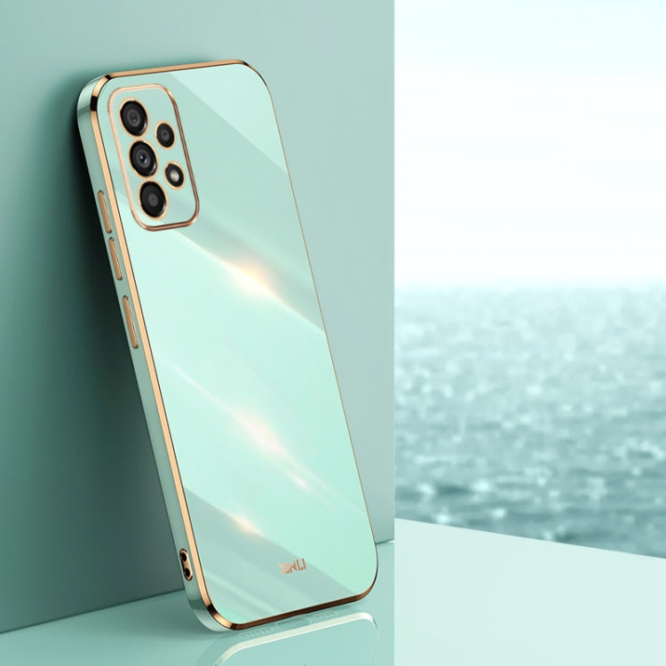 For Samsung Galaxy A53 5G XINLI Straight Edge 6D Electroplate TPU Phone Case(Mint Green)