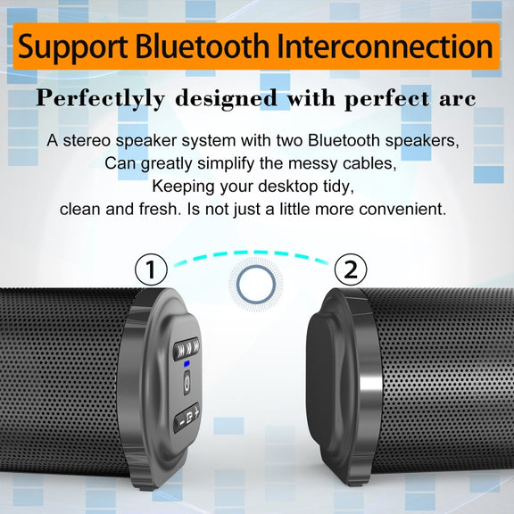 BS-10 Bluetooth 5.0 Speaker TV Soundbar with Remote Control(Black)