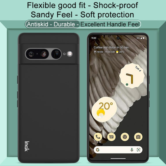 For Google Pixel 7 Pro imak UC-3 Series Shockproof Frosted TPU Phone Case(Black)