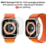 For Apple Watch Ultra 49mm 2pcs imak Curved Full Screen Hydrogel Film Front Protector