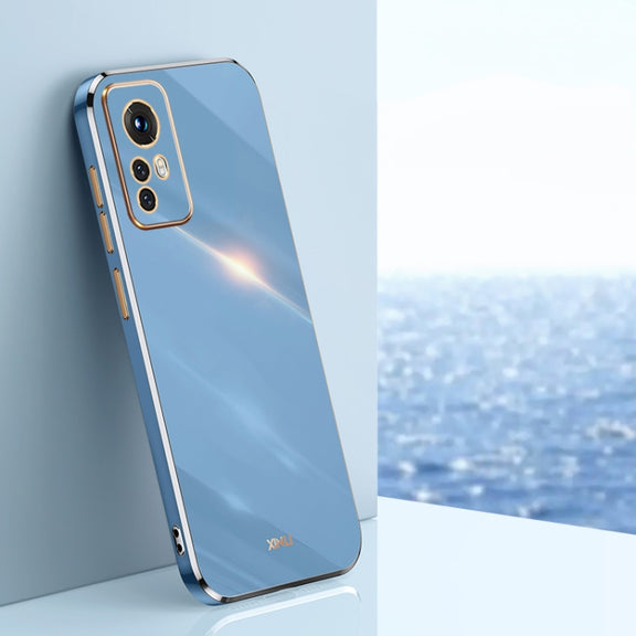 For Xiaomi 12 Lite XINLI Straight Edge 6D Electroplate TPU Phone Case(Celestial Blue)