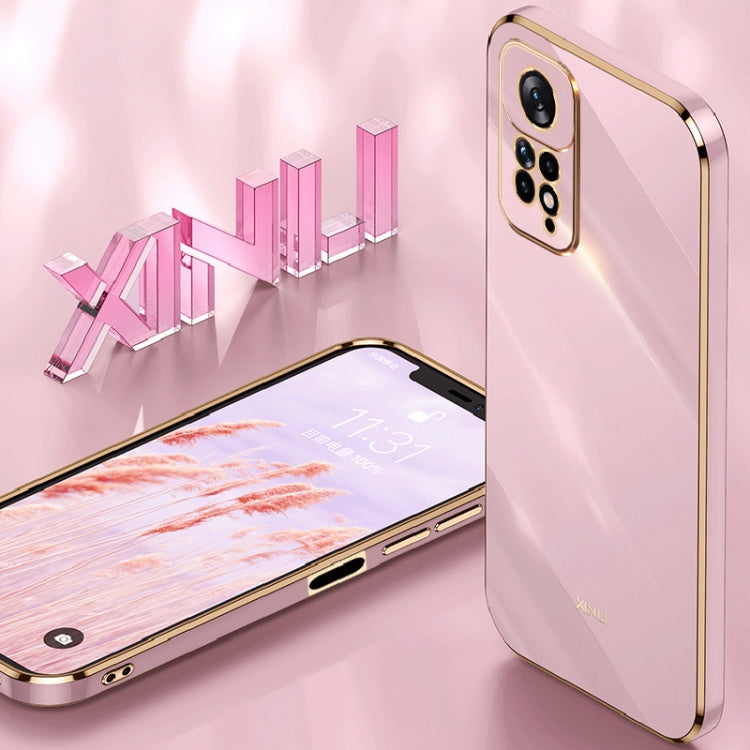 For Xiaomi Redmi Note 11 Pro 4G/5G Foreign XINLI Straight Edge 6D Electroplate TPU Phone Case(Hawthorn Red)