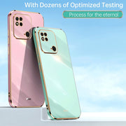 For Xiaomi Redmi 10C XINLI Straight Edge 6D Electroplate TPU Phone Case(Celestial Blue)