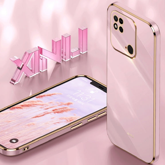 For Xiaomi Redmi 10C XINLI Straight Edge 6D Electroplate TPU Phone Case(Celestial Blue)