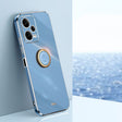 For Xiaomi Redmi Note 12 Pro 5G China XINLI Straight Edge 6D Electroplate TPU Phone Case with Ring Holder(Celestial Blue) - free shipping - PMC TechLife - Order now!