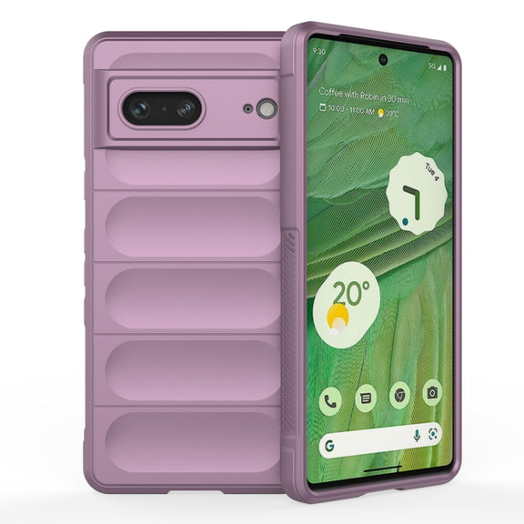For Google Pixel 7 Magic Shield TPU + Flannel Phone Case(Purple)