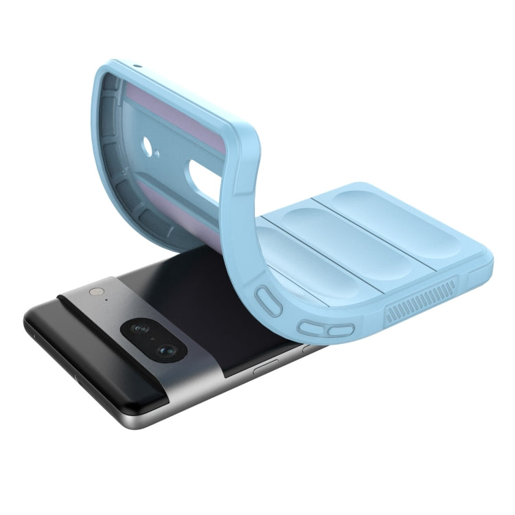 For Google Pixel 7 Magic Shield TPU + Flannel Phone Case(Purple)