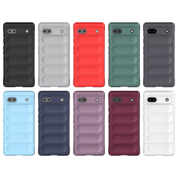 For Google Pixel 6a Magic Shield TPU + Flannel Phone Case(Grey)