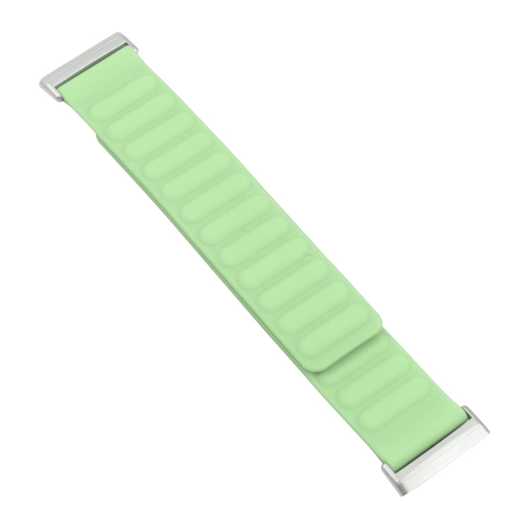 For Fitbit Versa 4 / 3 / Sense 2 20mm Silicone Magnetic Watch Band(Pine Flower Green)