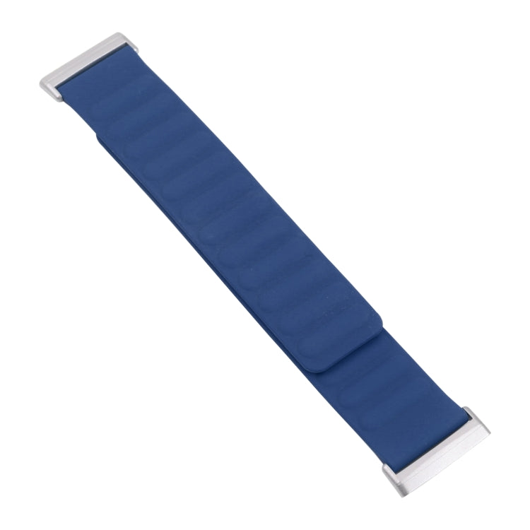 For Fitbit Versa 4 / 3 / Sense 2 20mm Silicone Magnetic Watch Band(Dark Blue)