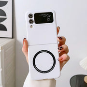 For Samsung Galaxy Z Flip4 Skin Feel MagSafe Magnetic Phone Case(White)