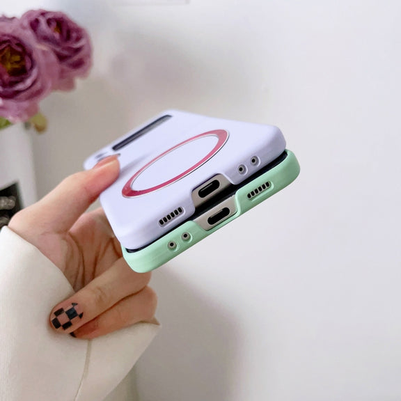 For Samsung Galaxy Z Flip4 Skin Feel MagSafe Magnetic Phone Case(White)